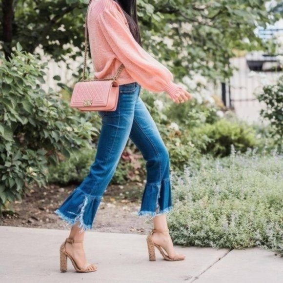 Sp Black Denim - SP Black Ruffle Hem Jeans